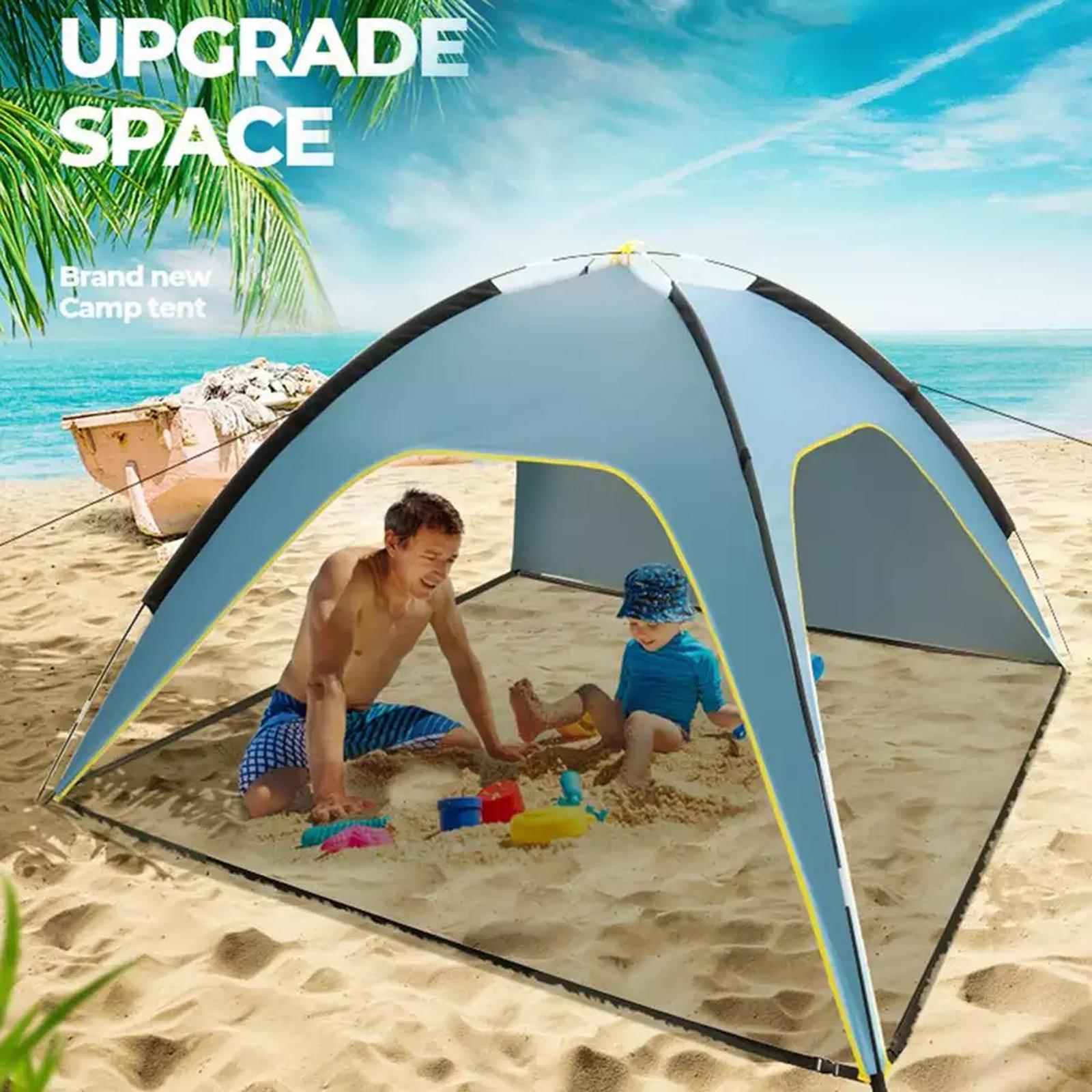Cheap Goat Tents Large Beach Tent Sun Shelter Summer Sunscreen Rainproof Protectiont Model UV Shelters 2 Portable Travel Canopy Fishing Camp L8G9   